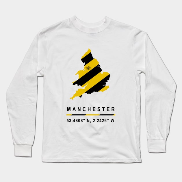 Manchester GPS Long Sleeve T-Shirt by RobinBegins